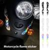 1 Pair Reflective Flame Stickers Waterproof Self-Adhesive Decals For Trucks Cars, Outdoor Safety Vehicle Decals