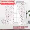 Set Of 2 Flat Printing Heart Grid Pattern Popular Curtains Durable Polyester Fabric Room Decor Perfect Curtain