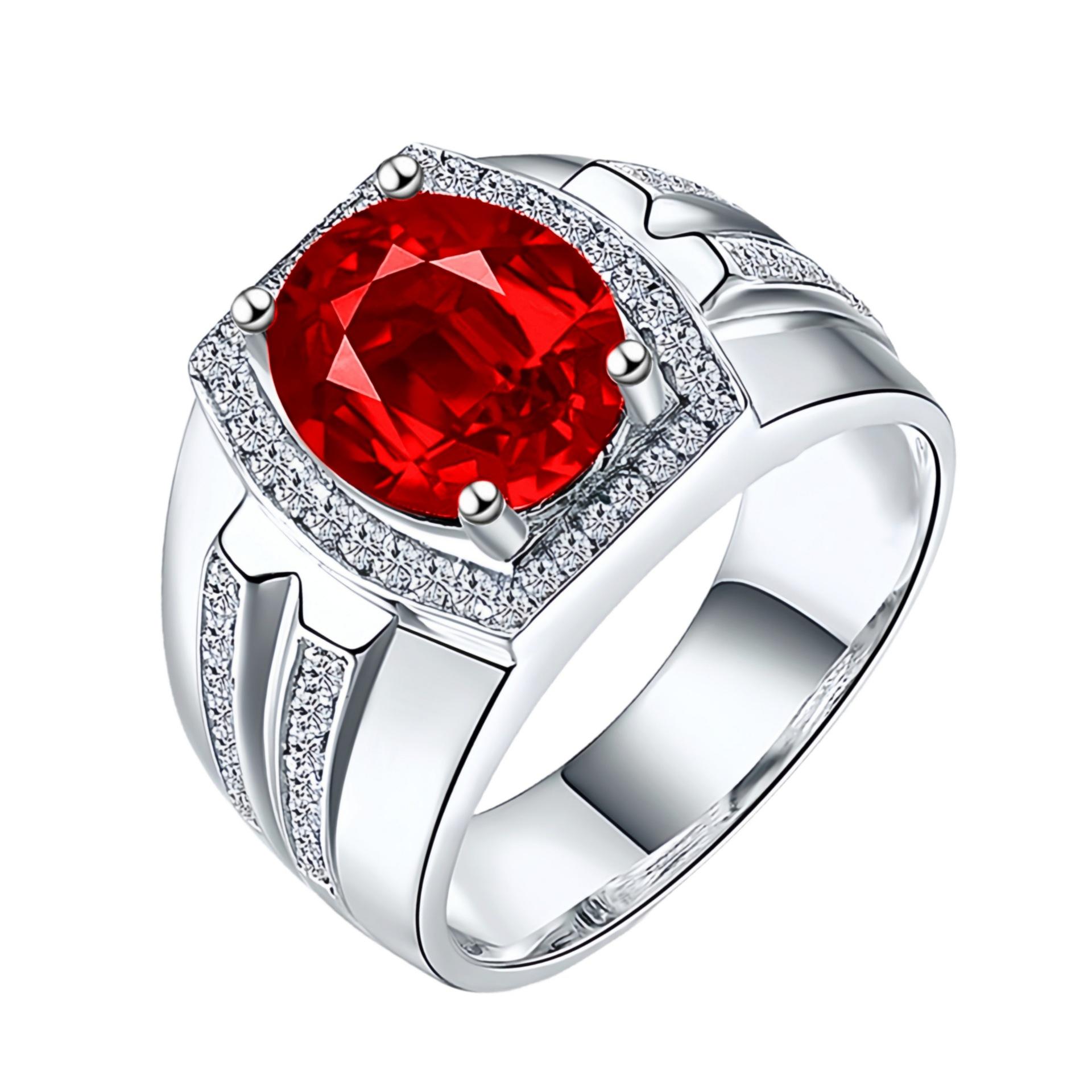 

New 925 Sterling Silver Ring Shining gemstone Simplicity Fashion Exquisite For women Jewelry Wedding 18k White gold plated 6