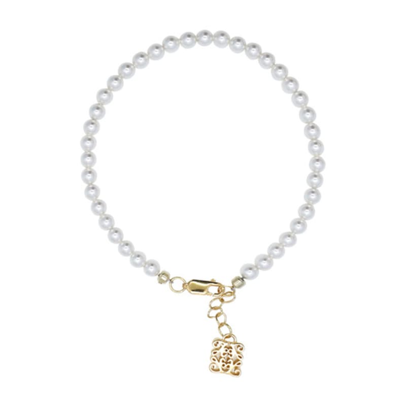 jewelCOUNTY Anagram Snow White Pearl Bracelet[92.5Silver]