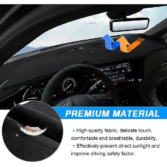 Flannel Dashboard Cover for - Buick Envision - Left-Hand Drive With HUD, Sun Shade Anti-Glare UV Protection