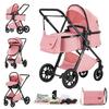 Passeggino 3 in 1 per Bambino con Seggiolino Auto per Neonato, Pieghevole Compatto, Telaio in Alluminio Leggero, Sedile Traspirante, Viaggio, Vista Rialzata