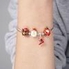 Kupferbeschichtung Weihnachts-Serie Elch Apfel Weihnachtsbaum Socken Charm Anhänger Passend für Original Charms Armband Damen Schmuck Geschenk