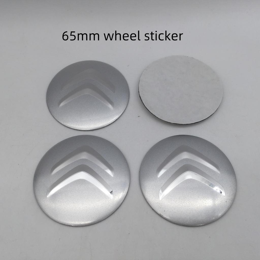 4pcs 3D 56mm 60mm 65mm For Citroen Car emblem Wheel hub Center Cap Badge covers sticker Decals Styling accessories