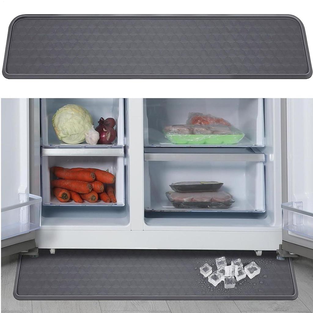 Fridge Mats Drip Tray Leak Catcher Mat Silicone refrigerator mat Mini Fridge Silicone Mat  for Kitchen Closet Counter Under