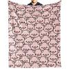 Cartoon Pig Print Flannel Blanket Sofa Nap Blanket Sheet Bedspread Blanket