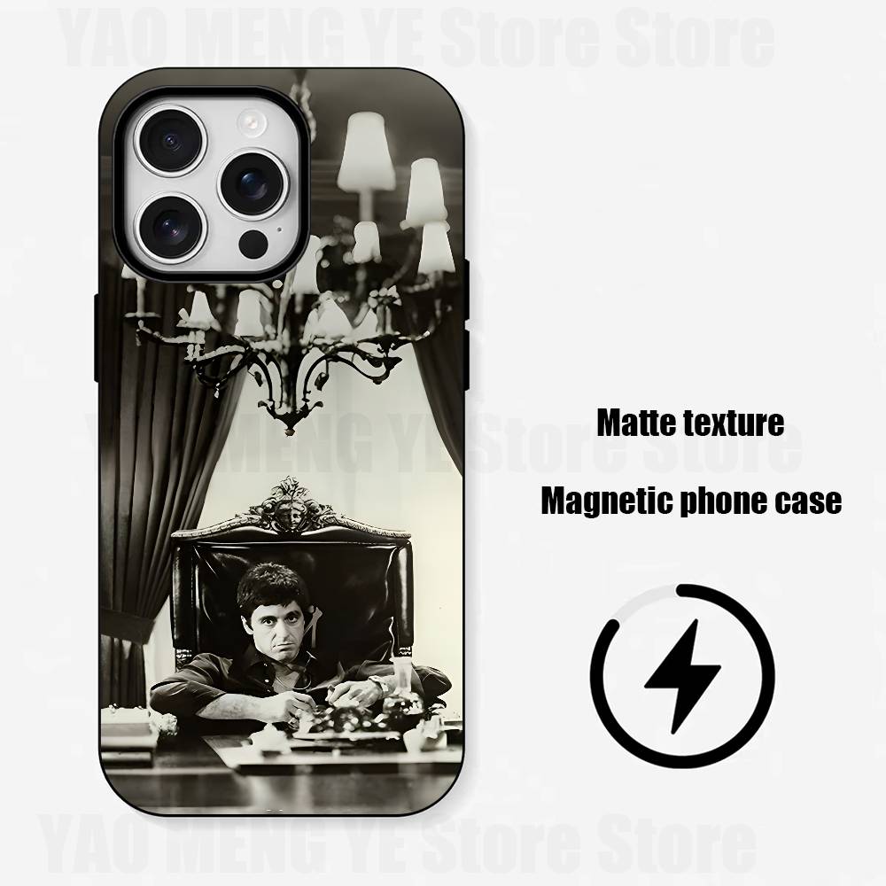 Scarface Film For Iphone 17,16,15,14,13,12,11 Pro Mini Max XS Case Frosted Magnetic Cover For Shockproof Bumper Funda