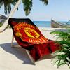 Asciugamano da Spiaggia con Stampa Manchester United, Asciugamano Grande Morbido ad Asciugatura Rapida per Spiaggia Campeggio Nuoto