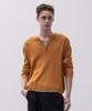 Dekkoloso Light Henley Neck Knit T-Shirt [Deep Mustard]