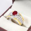 Ruby Oval Cut Gemstone With 925 Sterling Silver Ring For Men's #B546 JL375686405268