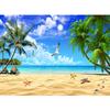 Ocean Beach Wallpaper Blue Sky Coconut Tree 3d Wall Mural Bedroom Living Room Sea Wallpaper Decor