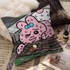 Cute Rabbit Print Pillow Cover, Durable & Machine Washable, Bedroom Decorative Cushion Cover