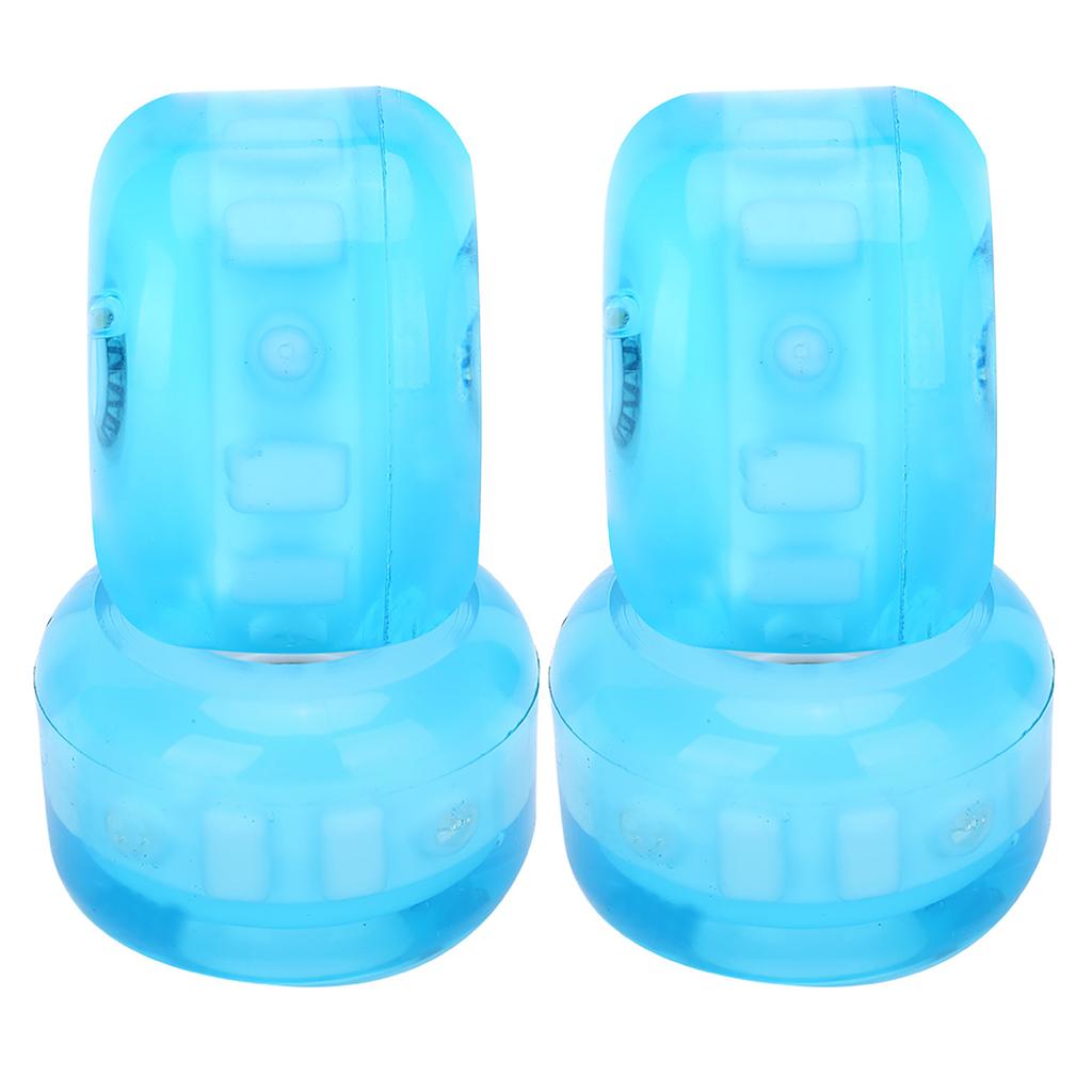 Set 4 buc Roată Skateboard PU Elasticitate Ridicată 52mm Profesional Anti-Alunecare Fără Zgomot(albastru )