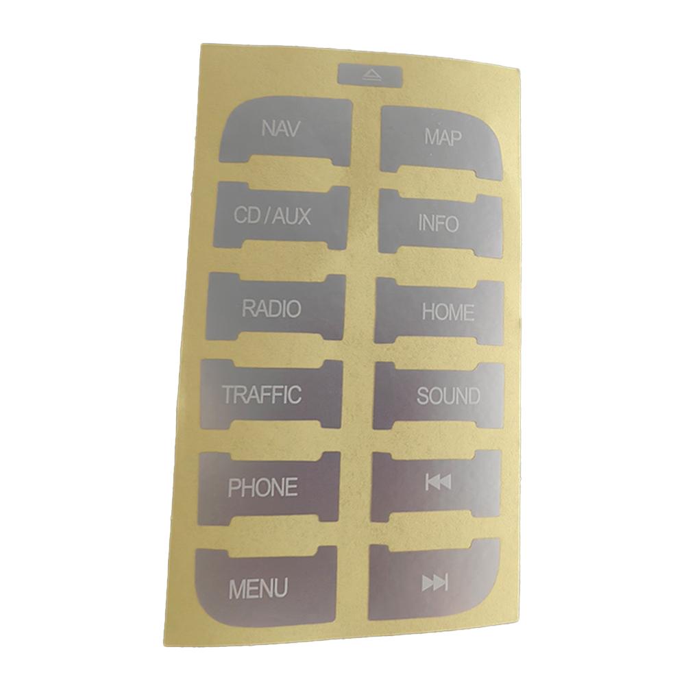 High Quality Silver Stickers To Repair The Buttons Radio +AC Repair Sticker For FORD For S-Max 2011 Buttons Stickers Decals