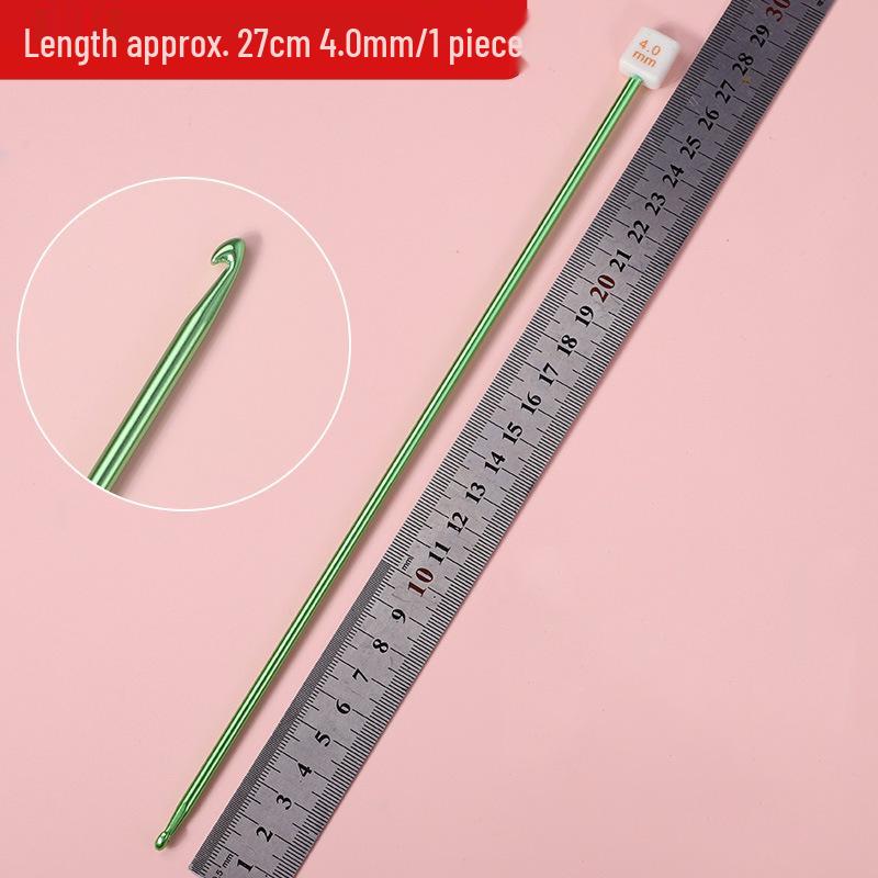Afghan Crochet Needle Set: Long Handmade Aluminum Hooks & Colored Yarn for DIY Knitting Projects
