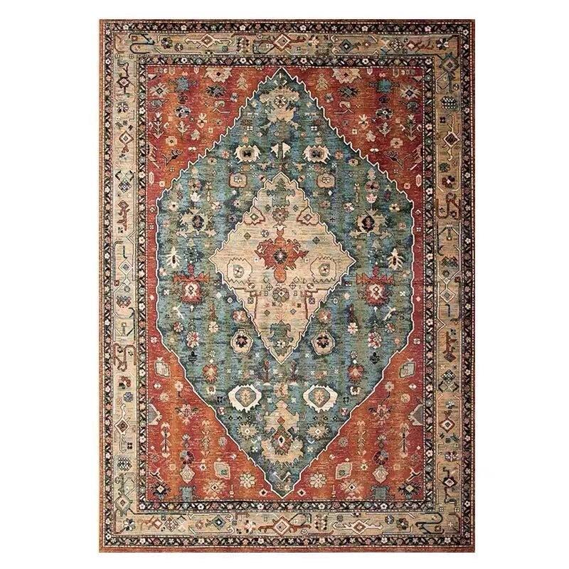 Persian Crystal Velvet Living Room Carpet American Retro Ethnic Style Carpet Hotel Bed And Breakfast Full Of Carpet
