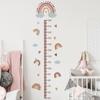 Cartoon Rainbow Height Scale Wall Stickers for Kid Room Decorations Wall Murals Bedroom Self-adhesive Decals Home Decors