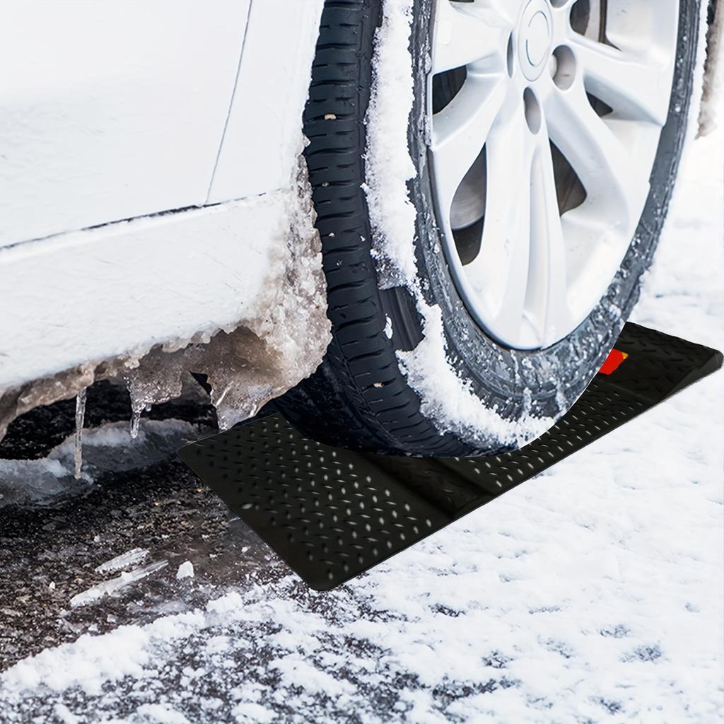 [Durable PE Material Parking Aid] 1pc Anti-Slip Car Parking Guide Mat, Universal Fit for Garage Vehicle Safety & Precision Parking Aid