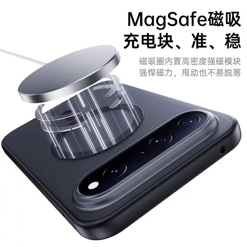 Anwendbar für Huawei PuraXView breites gerades magnetisches Handy 111° drehbarer Halter Haut matt Hülle