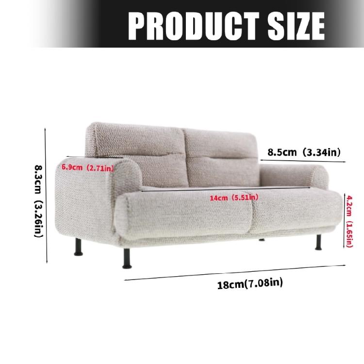 Miniature Dollhouses Sofa Couch 1/10 Scale Handcrafted Furniture For Living Room Bedroom