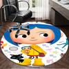 Mystery Coraline's World Round Rug for Livingroom,Bedroom, Palyroom, Chair Rug, Area Rug, Circle Carpet, Large Size Fan Christmas Gift