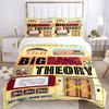 3pcs Big Bang Theory Duvet Cover Set, 1 Duvet Cover + 2 Pillowcases (No Insert), High-Definition Print, Home & Dorm Set Yy251208032