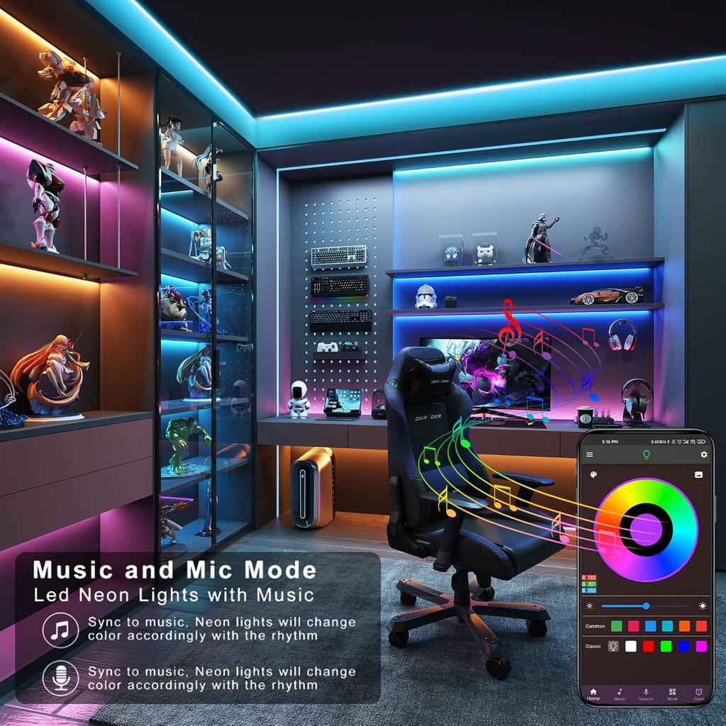 1-20M 5050 RGB LED Strip Lights Bluetooth WiFi App IR Remote Control Flexible Tape Light For Bedroom Decoration