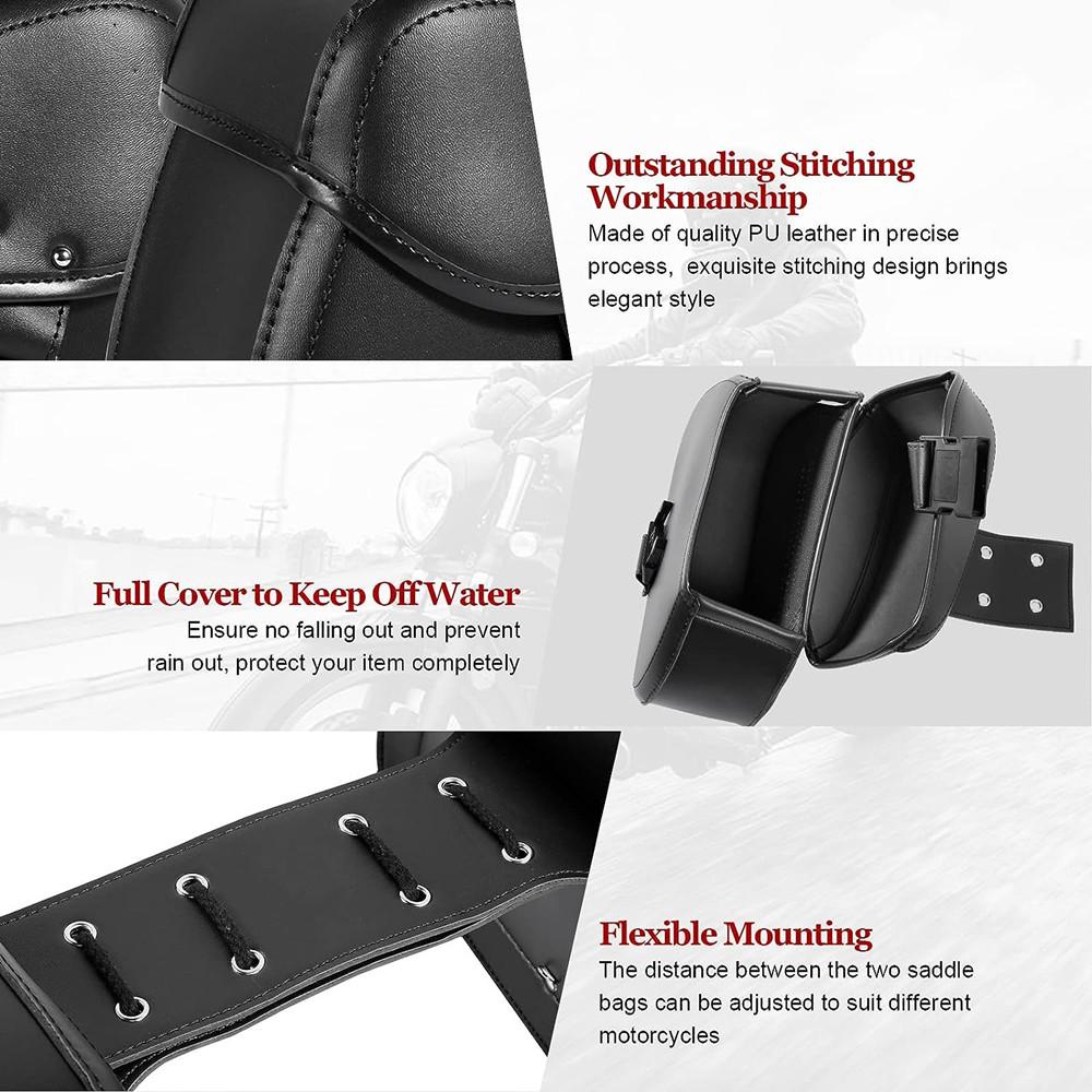 Password Lock Motorcycle Saddlebags Side Tool Storage Saddle Bags Universal For Harley Kawasaki Suzuki Yamaha Cruiser Bobber