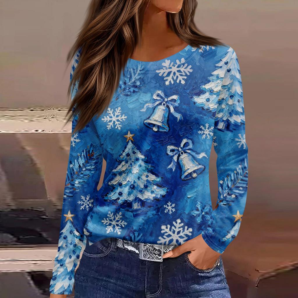 Womens's Fashion Casual Halloween Print V-neck Mid Length Pocket 3/4 Sleeve Top