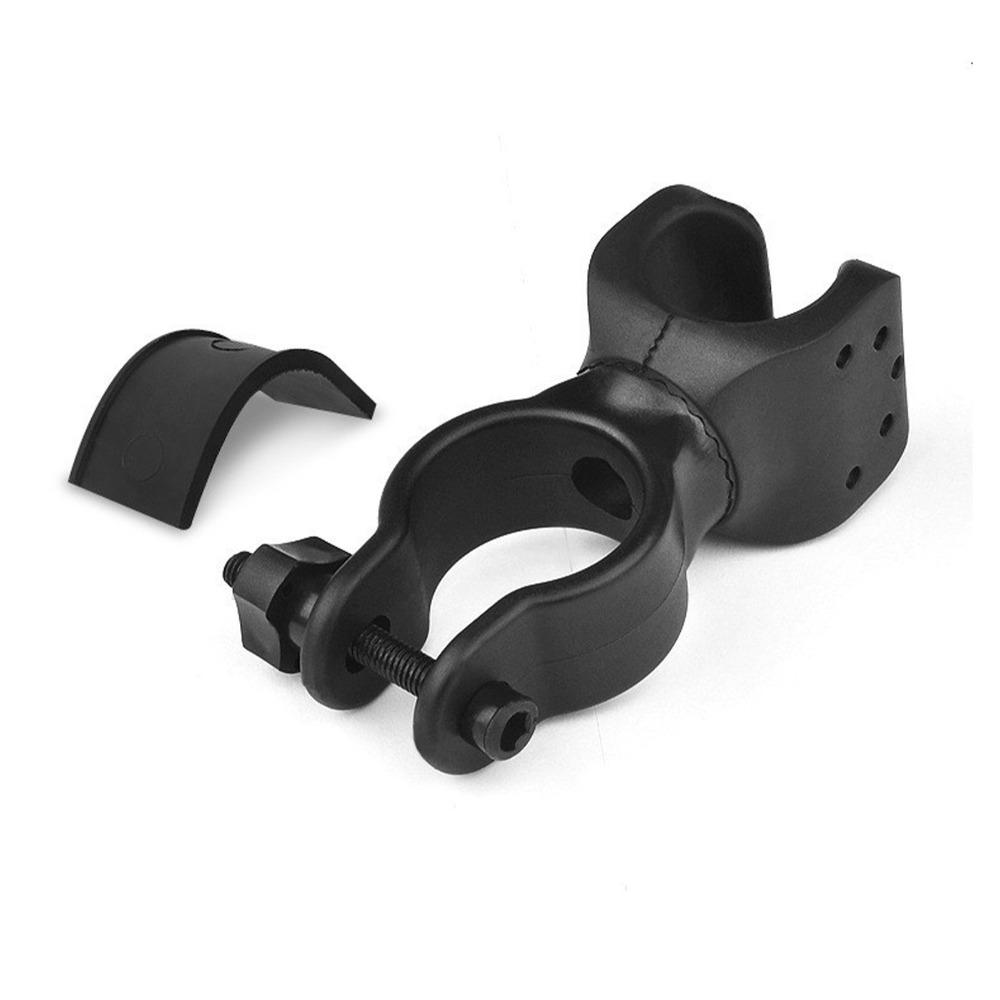 8PCS 360 Degree Rotation Bike Flashlight Mount Plastic Bicycle Flashlight Clip  Electric Wheelchair