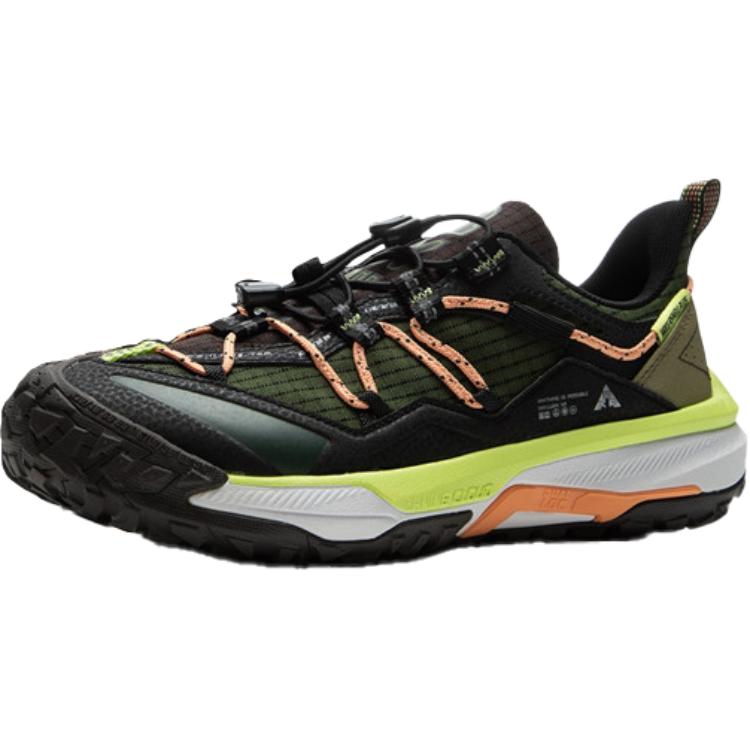 Li Ning Kids Yan Luan 3 V2 Comfortable Soft Non-Slip Wear-Resistant Breathable Support Low-Top Outdoor Shoes Kids outdoor shoes Black Green YKEV002-1