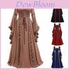 Gothic Vintage Medieval Women's Dress For Renaissance Cosplay Halloween Costume Party
