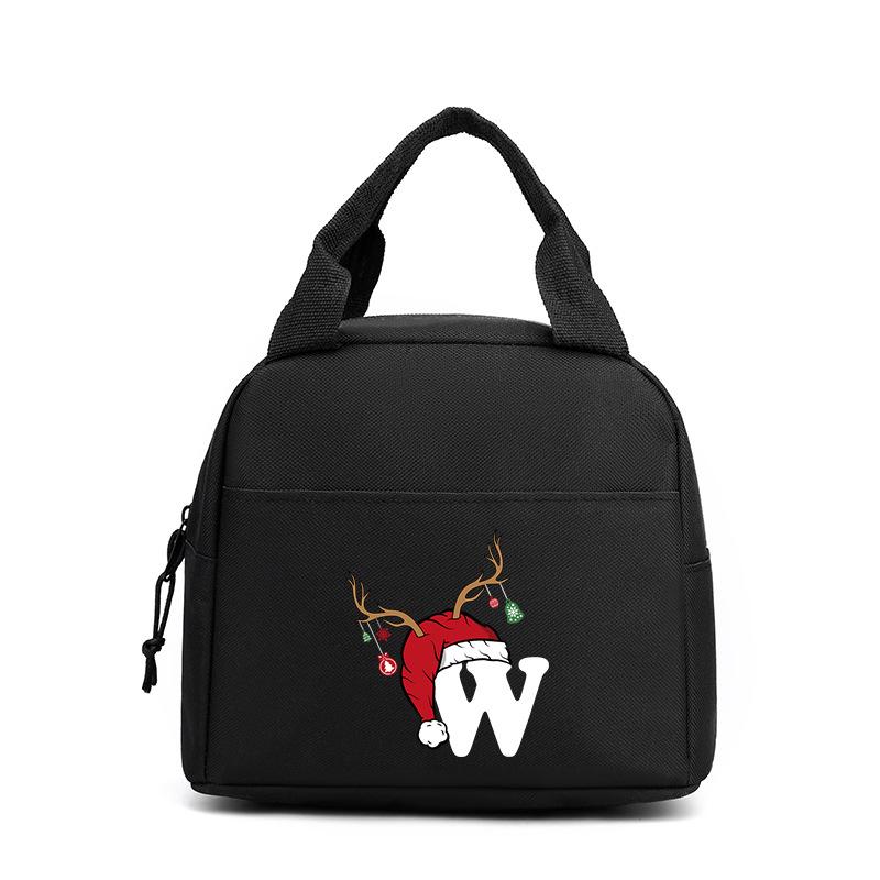 Office worker bento travel bag printed letter pattern tote bag student large lunch box bag tote bag