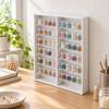 Freestanding Bead Storage Rack Compact with Transparent Front Rails for Desktop,