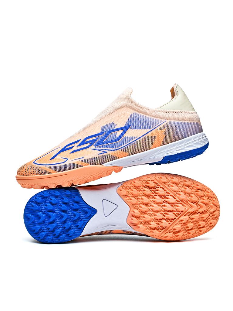 TF Football Shoes with PU Fabric Upper, Rubber Sole, Wear-resistant and Anti Slip Training Football Boots