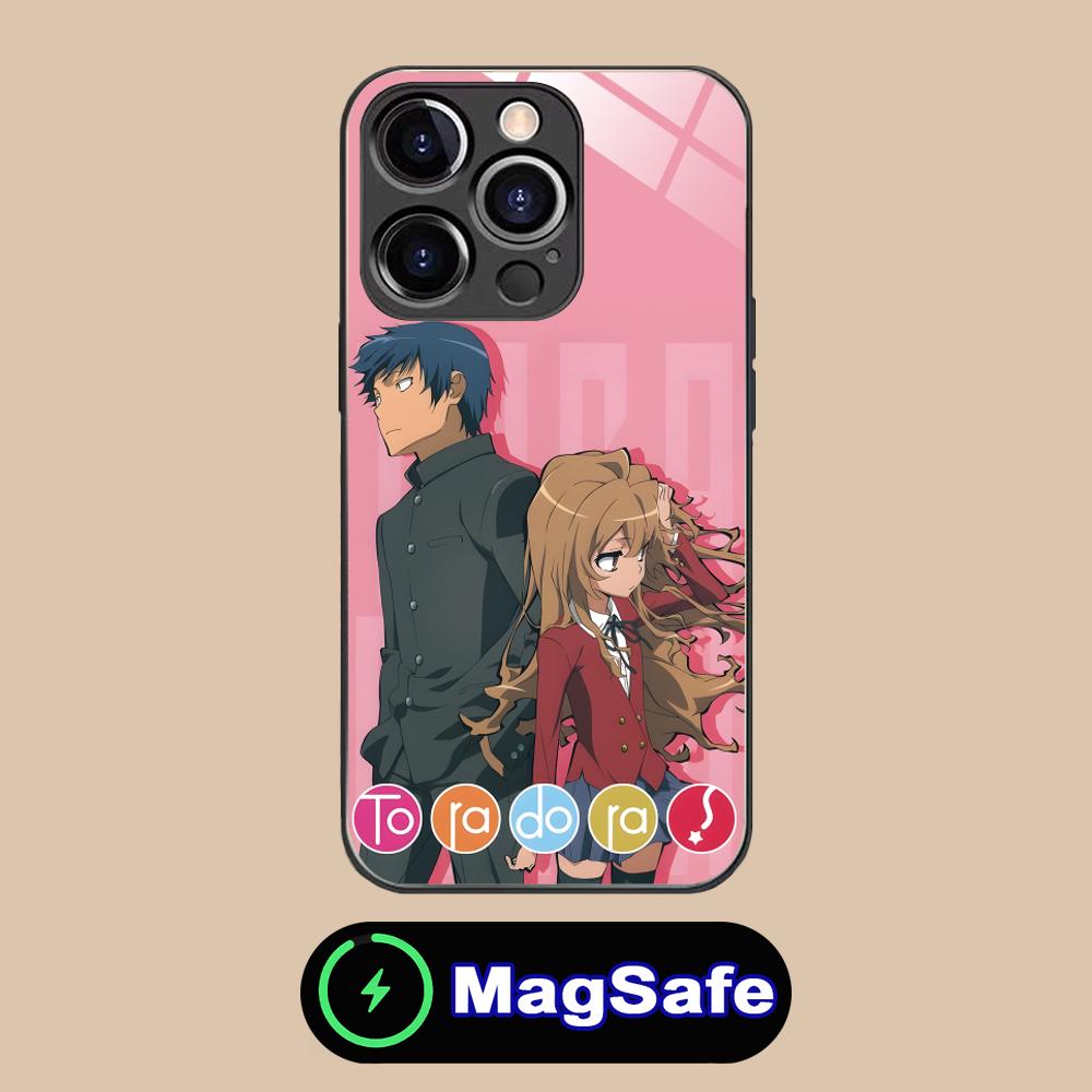 Anime Toradora Mobile Cell Phone Case for iPhone 17 16 15 14 13 12 11 Air Pro Max Plus Mini MagSafe Glass Colorful Cover Luxury