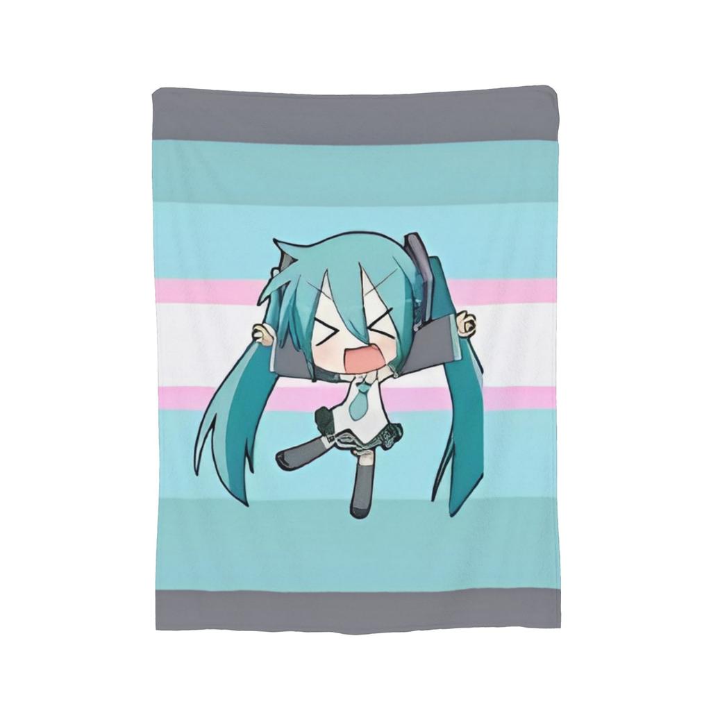 Hatsunes Mikus Anime Blanket Cover Fleece Lightweight Thin Throw Blankets for Bedding Couch Bedroom Quilt