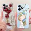 For Realme Note 80 4G Case RMX5388 Cute Cat Flowers Painted Cover Soft Silicone Case For Realme Note 80 Note80 Back Cover Fundas