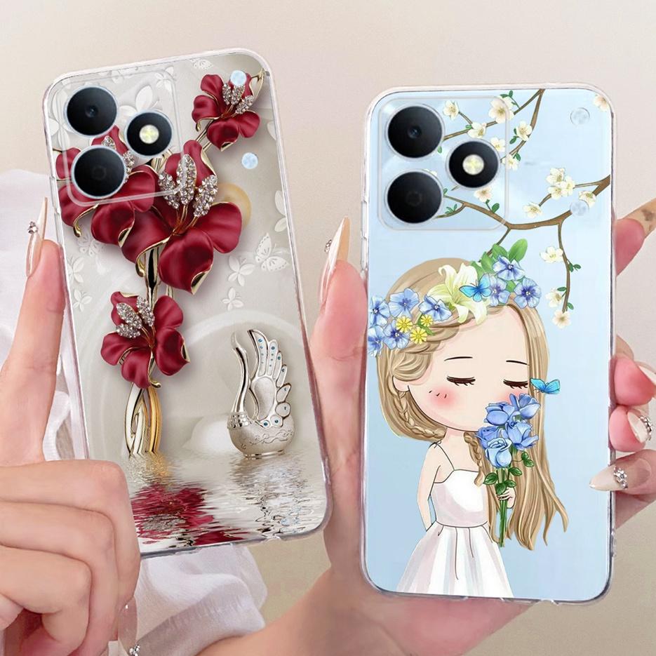 For Realme Note 80 4G Case RMX5388 Cute Cat Flowers Painted Cover Soft Silicone Case For Realme Note 80 Note80 Back Cover Fundas