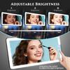 Car Sun Visor Vanity Mirror,Rechargeable Led Dimmable Makeup Mirror,With 10X And 30X Magnification,3 Light Modes