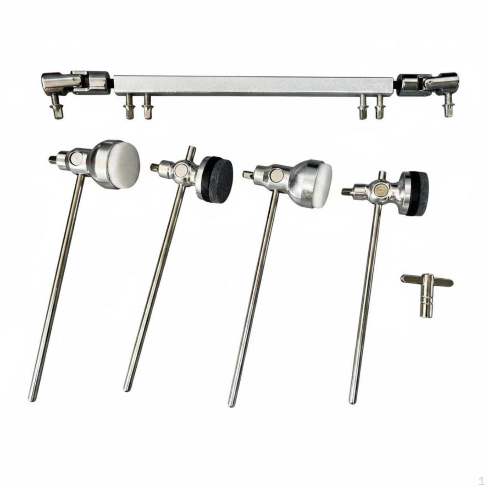 Bass Drum Beater Set Professional Grade Double Pedal Linkage Felt Head Kick