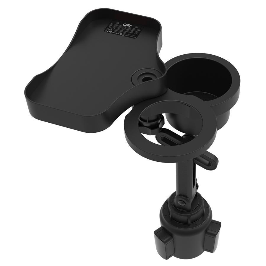 

4-in-1 Cup Holder Expander with swivel tray for car, phone and bottle