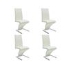 Day and Night - Day and Night Dining Chairs 4 Units White Synthetic Leather