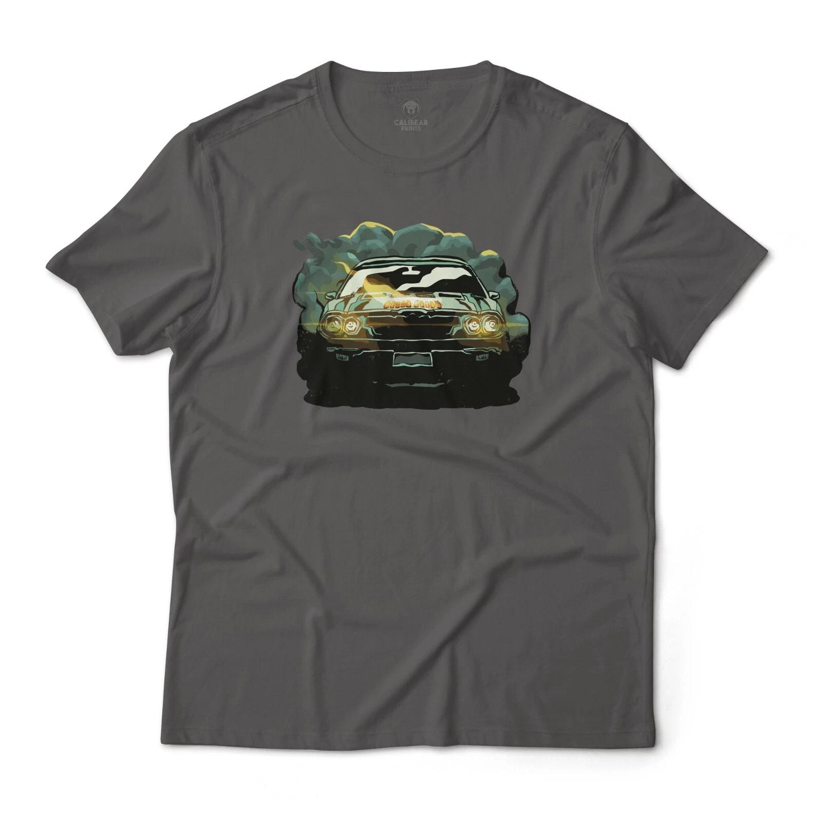 

Dark Smokey Muscle Car Comic Aesthetic Style Graphic T-T-Shirt 4XL