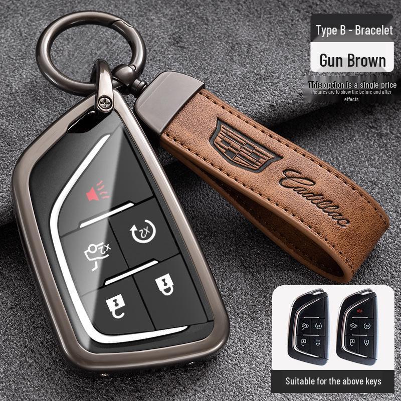 Cadillac Key Case: Metal Shell for CT5, XT4, XT5, XTS, ATSL, CT6 Models.