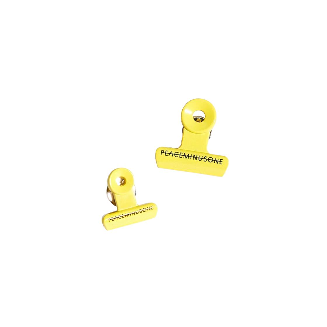 G-DRAGON Peaceminusone Bulldog Clip Pin Set #1 Yellow ONE SIZE