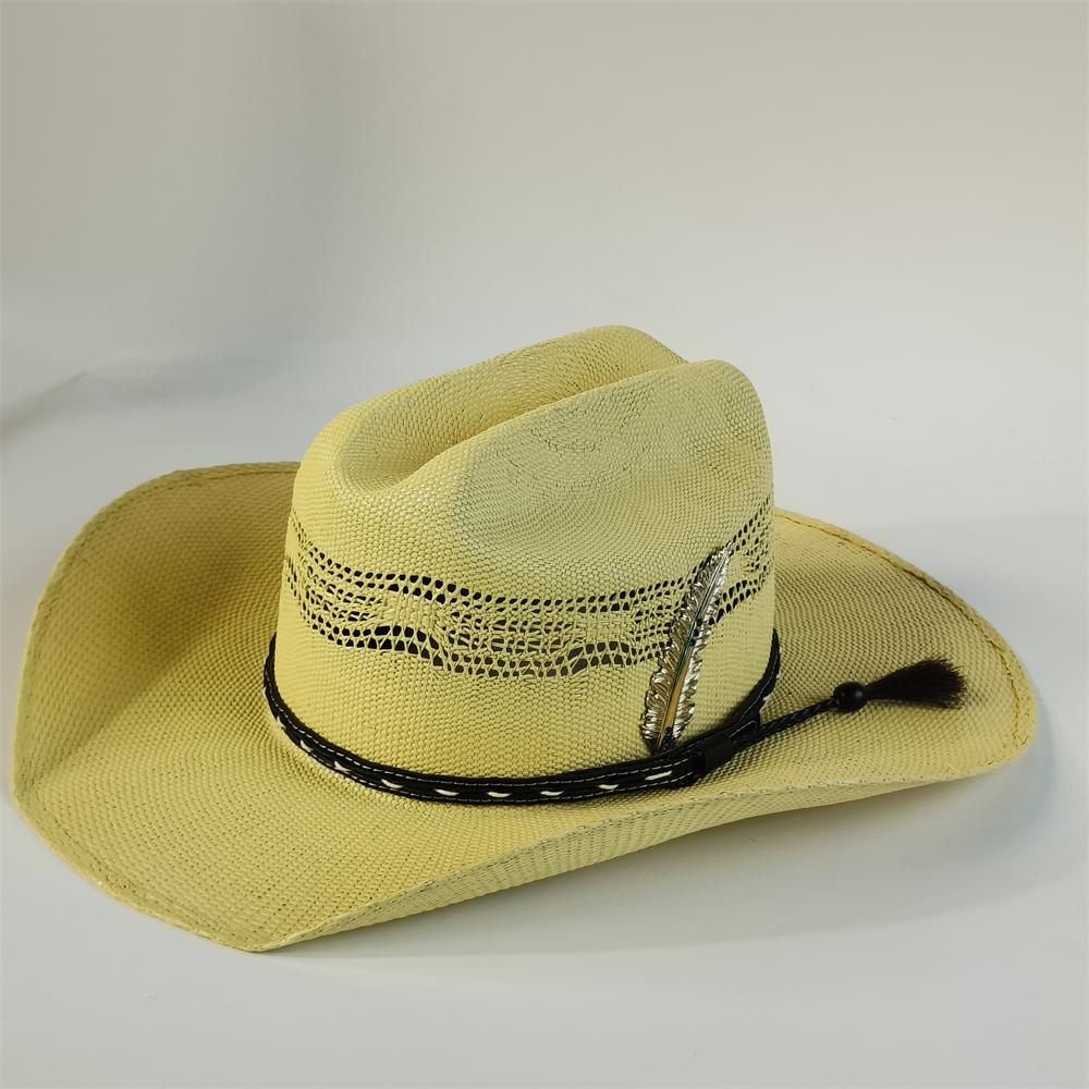 men Straw Cowboy hat women white Western Pasture straw hat cowboy Texas hat summer Sun hat sombrero vaquero hombre box package 56-58