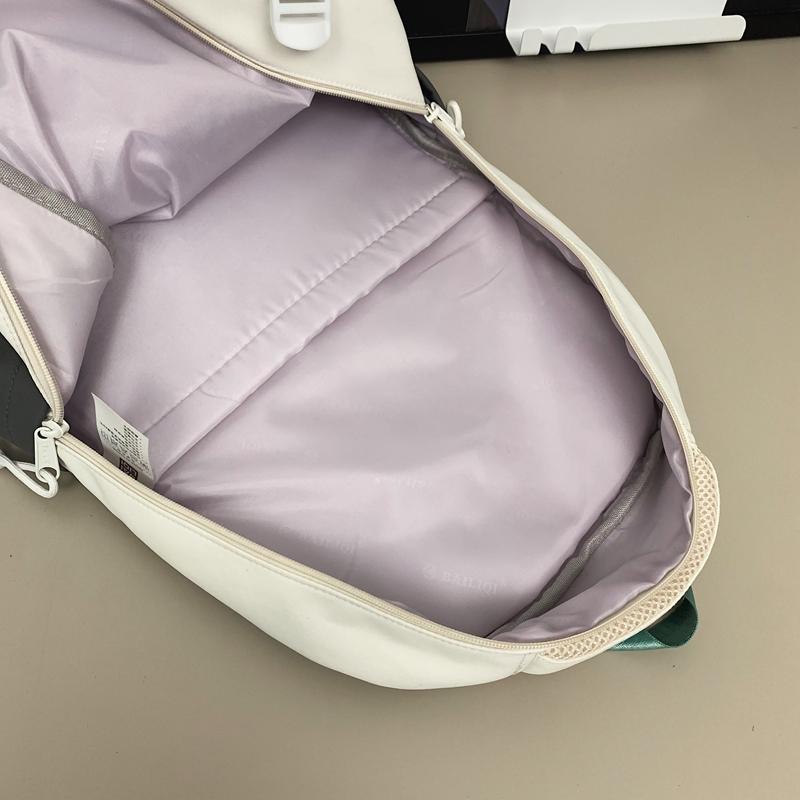 Sac à dos Homme Contraste de Couleurs Sac à dos Femme Grande Capacité Couple Voyage Sac d'écolier Étudiant