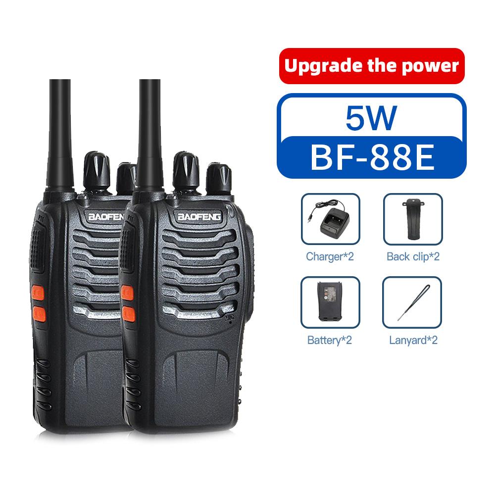 2PCS Baofeng BF-88E 3-5km Long Range Handheld Walkie Talkie 16CH UHF PMR 446.00625-446.19375MHz 1500mAh Two Way Radio