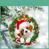 2022 New Christmas Dog Decoration Acrylic Hanging Ornament For Home And Car